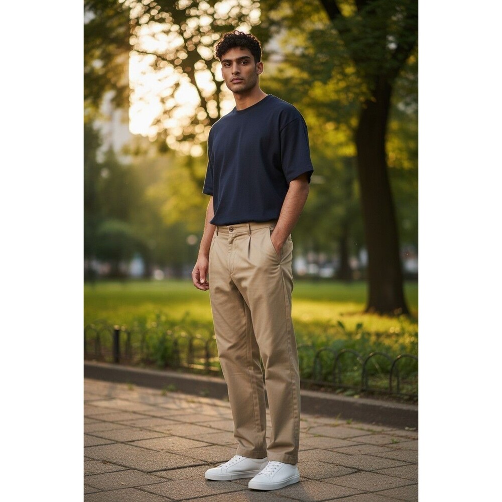 Haggar Mens No Iron Premium Khaki Classic Fit Stretch Pleated Front Pants 40x30